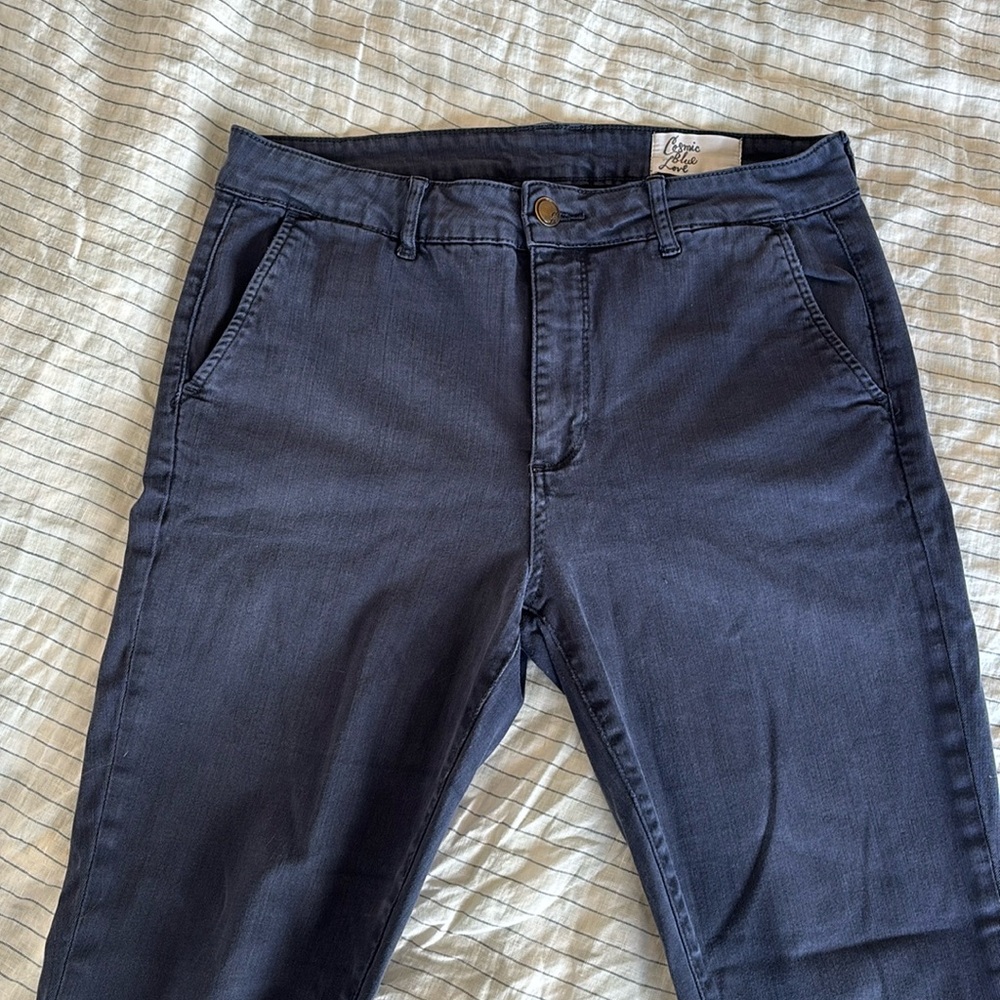 Cosmic Blue Love Navy Trousers